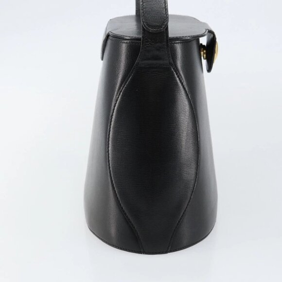 Christian Dior Hand Bag Leather Black Gold Auth BA6007 - Picture 6 of 16